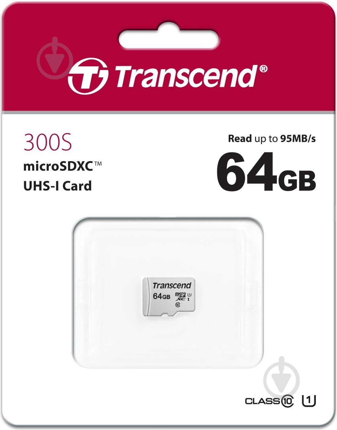 Карта памяти Transcend microSDXC 64 ГБ UHS Speed Class 1 (U1)Class 10 (TS64GUSD300S ) - фото 2