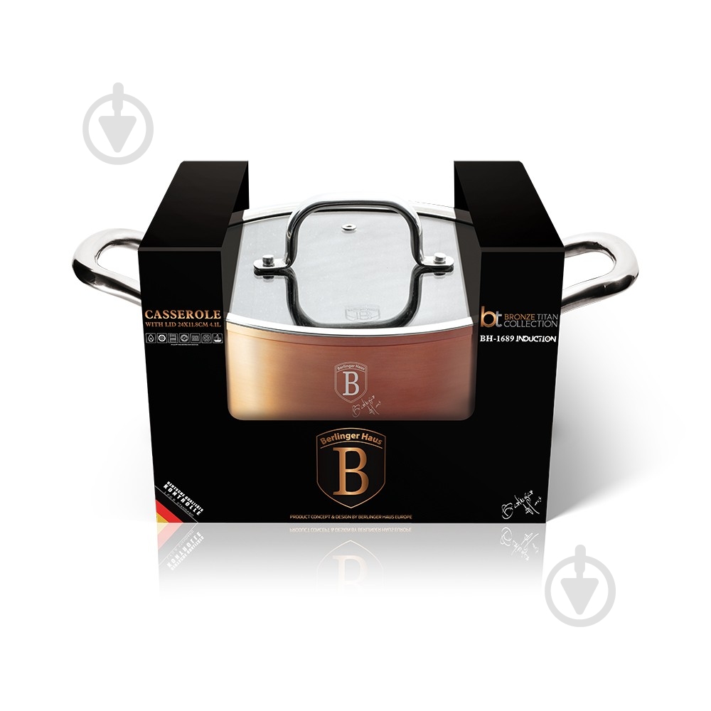 Каструля з кришкою Berlinger Haus Bronze Titan 2,5 л BH 1688 - фото 2