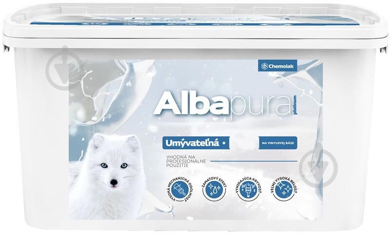 Краска виниловая Chemolak ALBA PURA Platinum (8581101503307) мат 15 л - фото 1