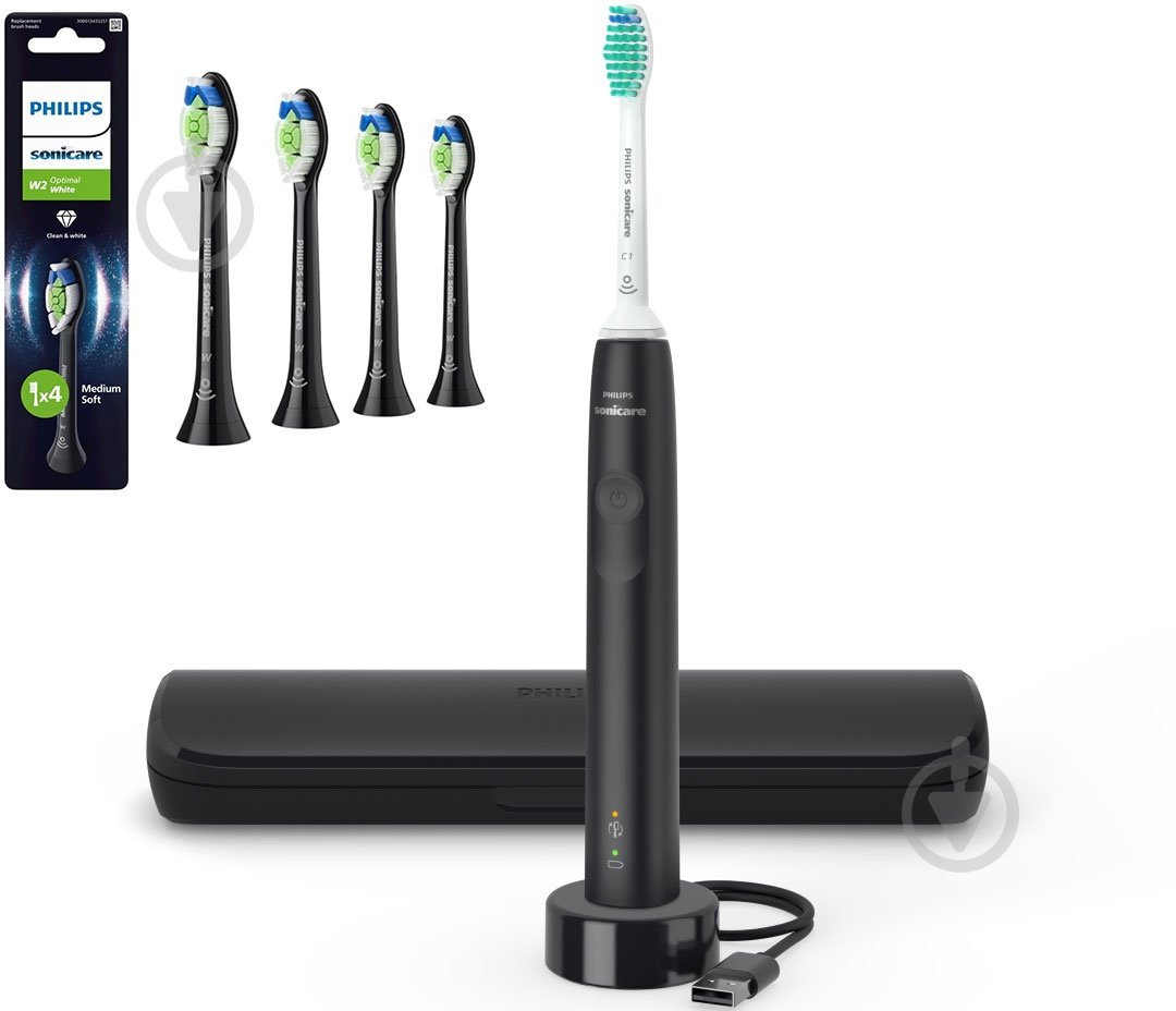 Електрична зубна щітка Philips Sonicare 3100 HX3673/14 + насадки HX6064/88 - фото 1