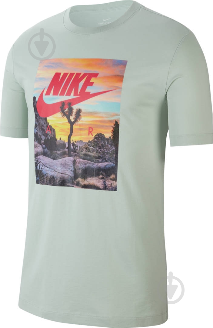 Футболка Nike M NSW TEE FESTIVAL PHOTO CT6884-321 р.M зеленый - фото 1