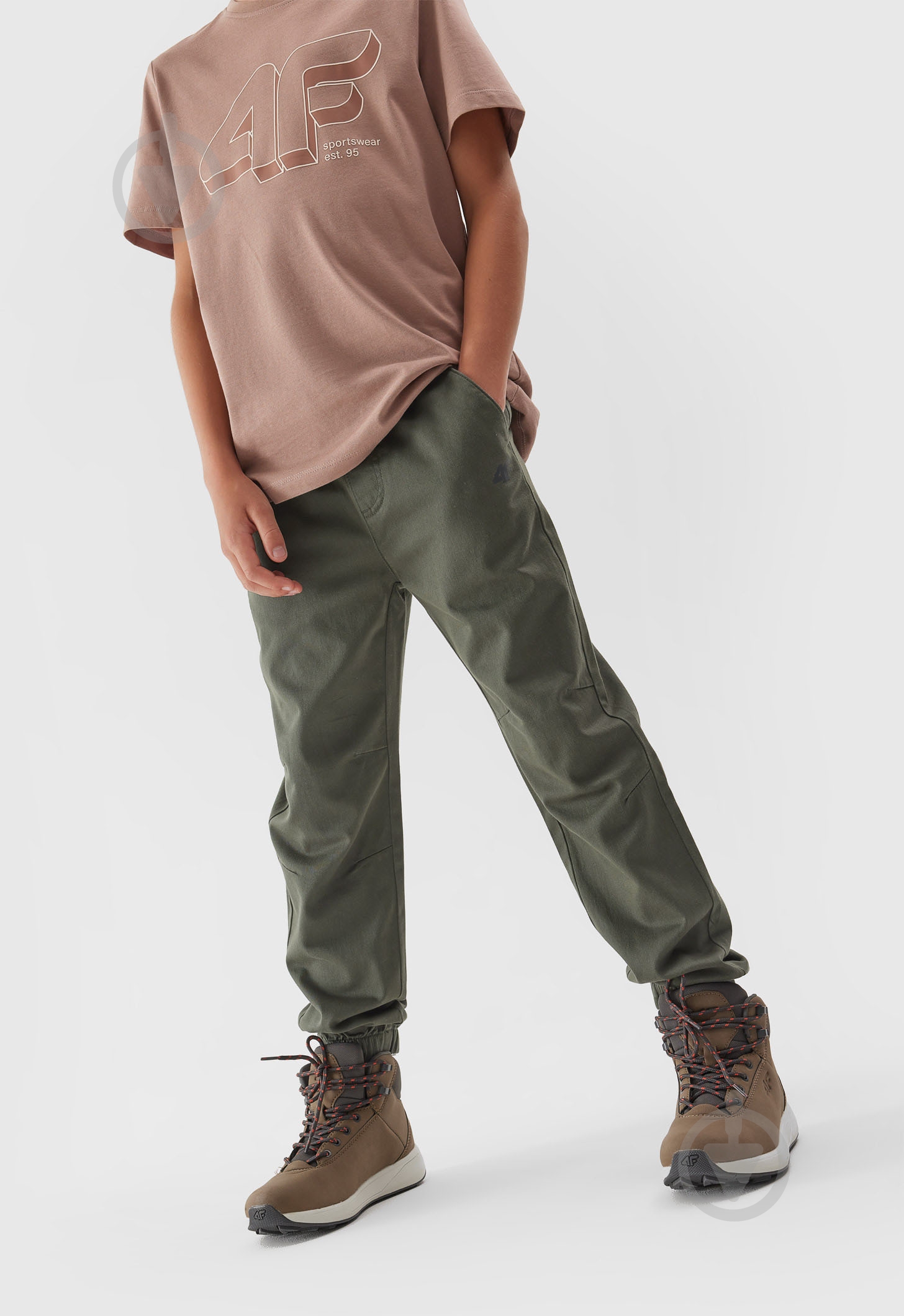 Штани 4F TROUSERS CAS M681 4FJRAW23TTROM681-43S р. 146 хакі - фото 2