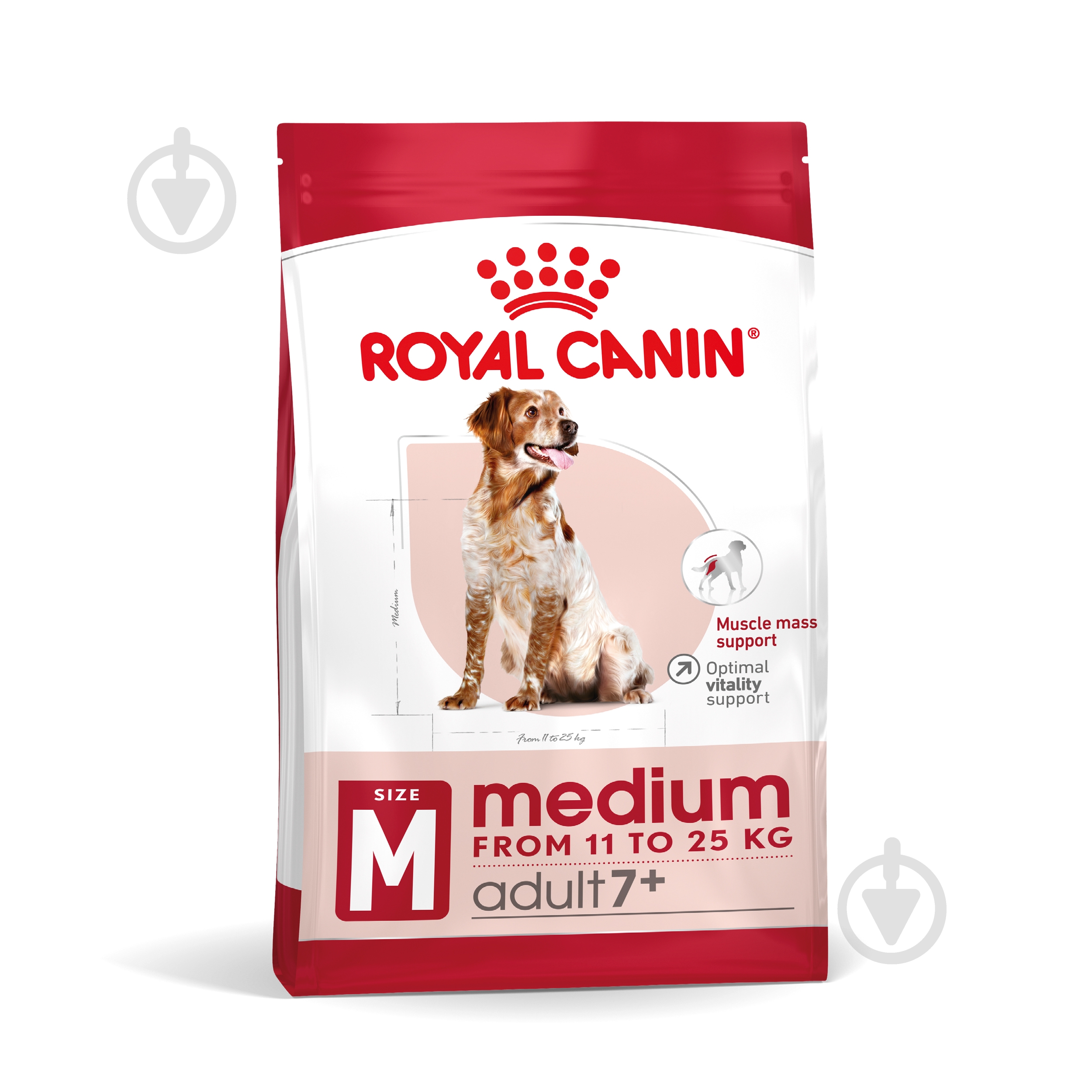 Корм сухий Royal Canin Medium Adult 7+ 4 кг (домашня птиця, рис, кукурудза) 4 кг - фото 1
