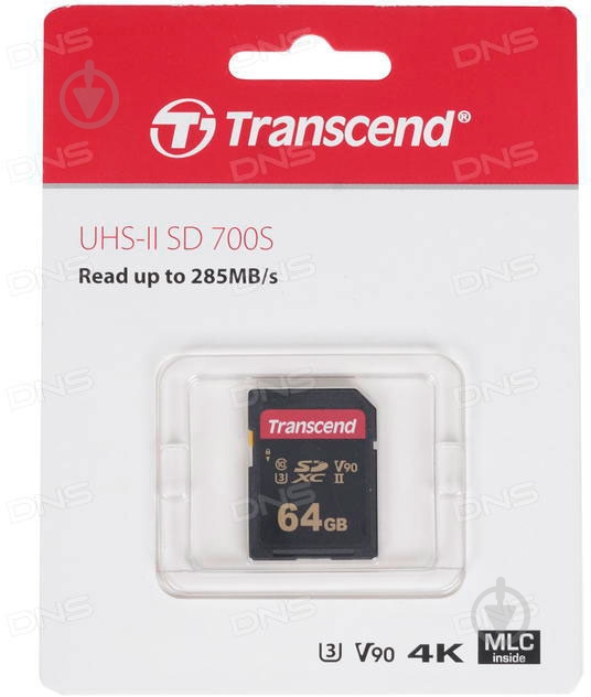 Карта памяти Transcend SDXC 64 ГБ UHS-II Class 3 (U3) (TS64GSDC700S) - фото 4 Карта памяти Transcend SDXC 64 ГБ UHS-II Class 3 (U3) (TS64GSDC700S) - фото 4