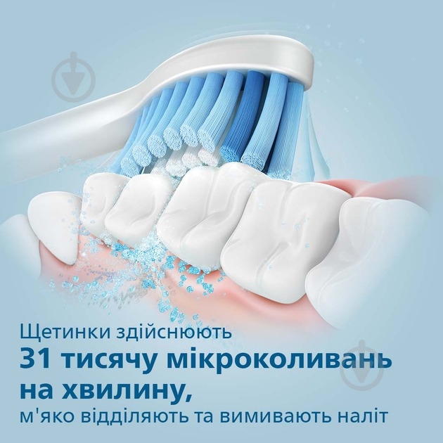 Набір Philips Sonicare 3100 електрична зубна щітка HX3673/13 + насадки HX9044/87 - фото 12