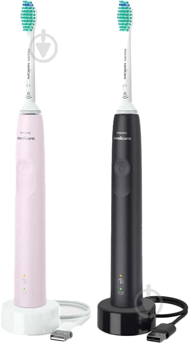 Набір електричних зубних щіток Philips Sonicare 3100 series HX3675/15 + насадки HX9042/87 - фото 2