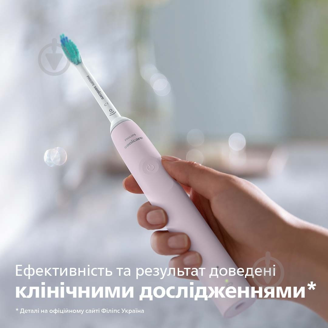 Набір електричних зубних щіток Philips Sonicare 3100 series HX3675/15 + насадки HX9042/87 - фото 5