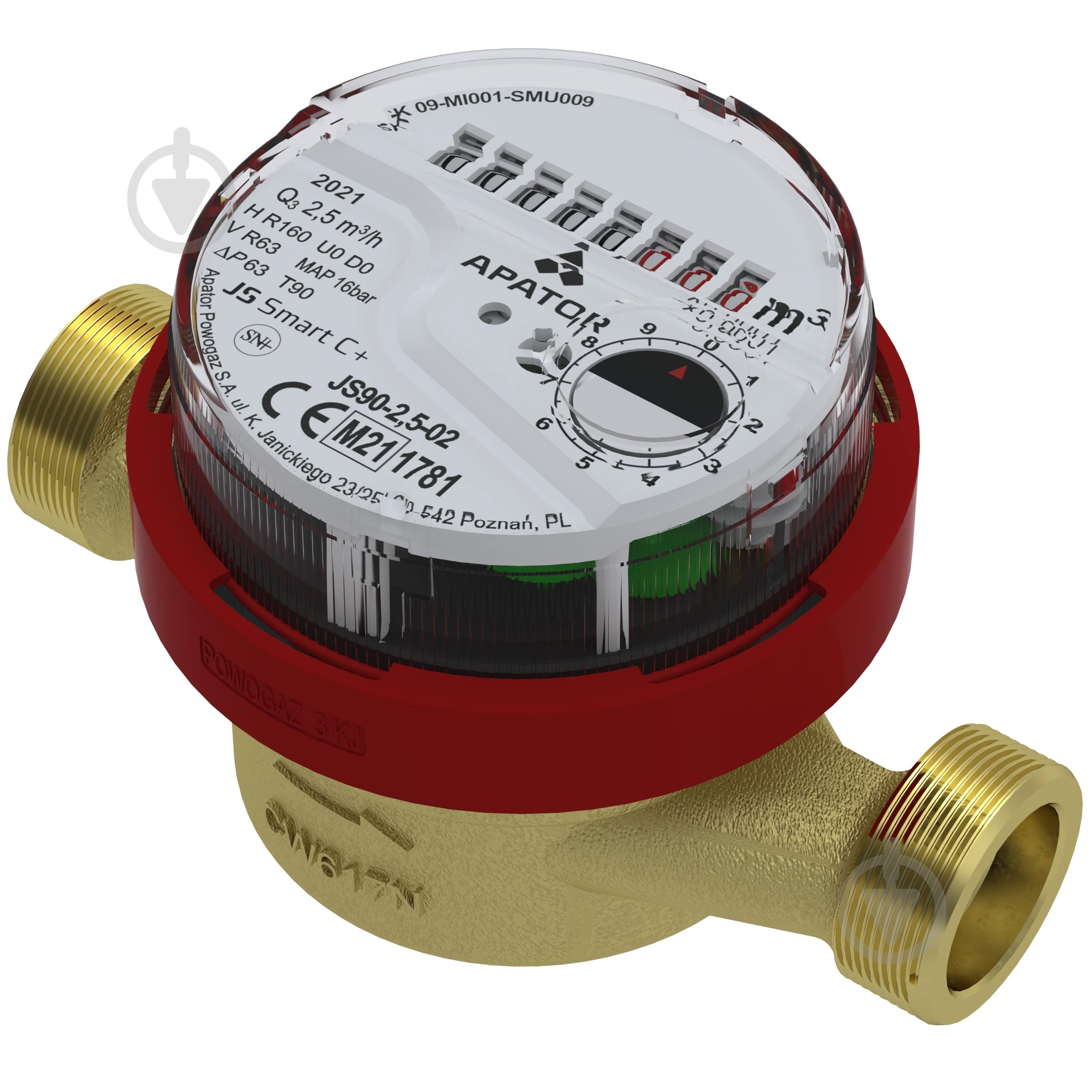 Счетчик горячей воды Apator JS 1,6 Ду15 Smart C+ - фото 1