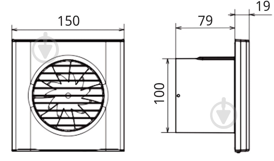 Вентилятор Домовент Тиша Л 100 - фото 2 Вентилятор Домовент Тиша Л 100 - фото 2