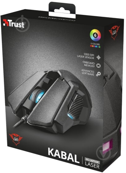 Мышь Trust GXT 4158 Kabal Laser Gaming Mouse black (22937) - фото 10