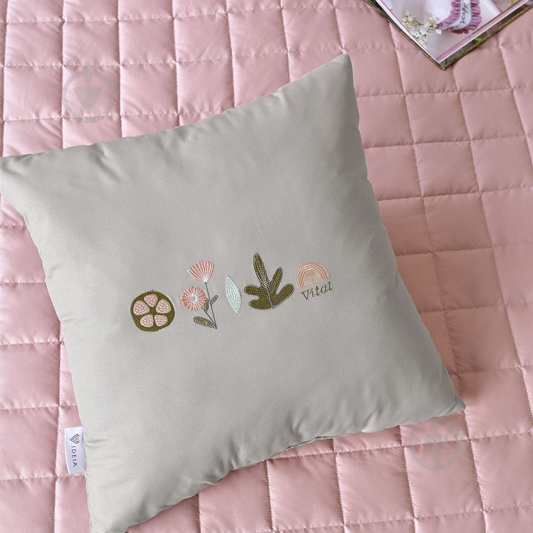 Подушка Vital 45x45 см сірий IDEIA - фото 3