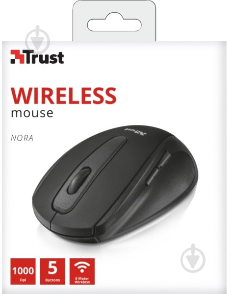 Мышь Trust Nora Wireless Mouse black (22925) - фото 5