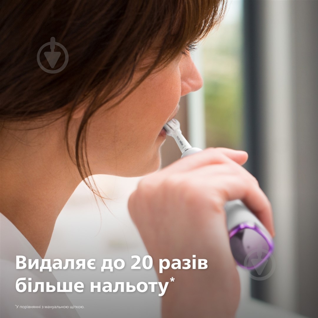 Електрична зубна щітка Philips Series 9000 Sonicare HX9911/19 + насадки HX9042/87 - фото 16