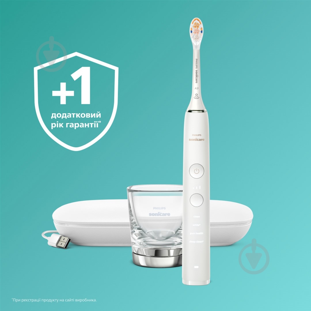 Електрична зубна щітка Philips Series 9000 Sonicare HX9911/19 + насадки HX9042/87 - фото 4