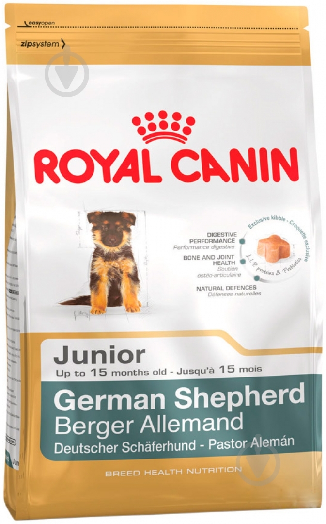 Корм сухой для щенков для крупных пород Royal Canin German Shepherd Junior 1 кг (домашняя птица) 1 кг - фото 1