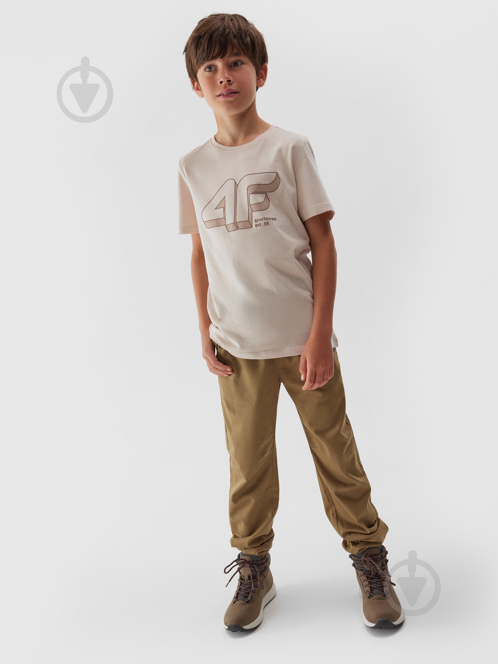 Брюки 4F TROUSERS CAS M681 4FJRAW23TTROM681-83S р. 164 бежевый - фото 1