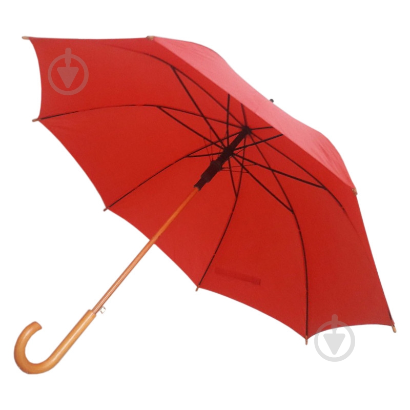 Зонт-трость ТМ PPM красный - фото 1 Зонт-трость ТМ PPM красный - фото 1