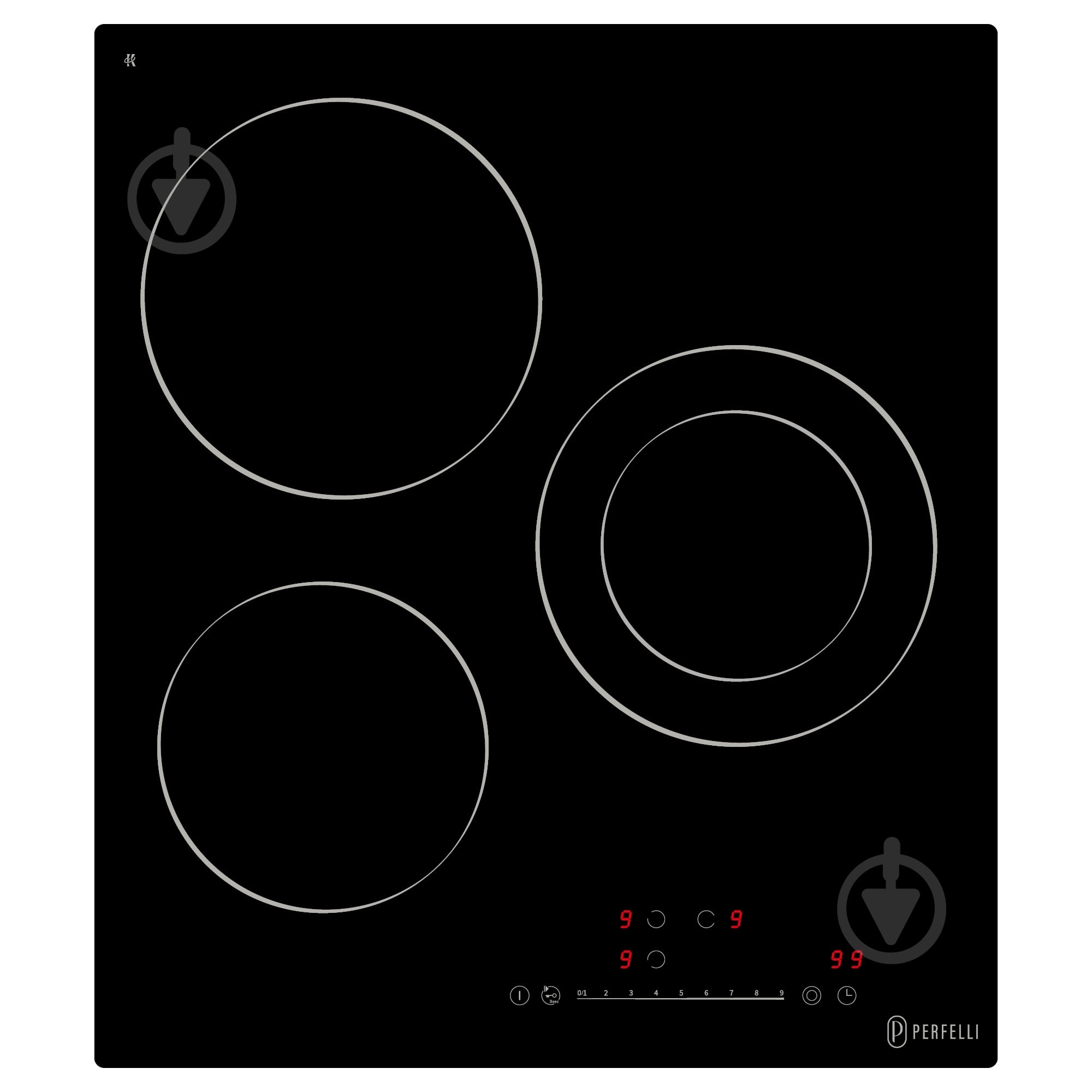 Варочная поверхность электрическая Perfelli FABIO 421 NERO - фото 1