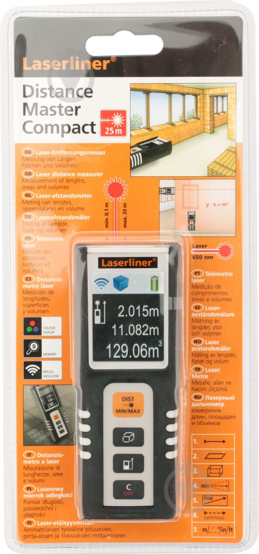 Далекомір Laserliner DistanceMaster Compact - фото 3 Далекомір Laserliner DistanceMaster Compact - фото 3