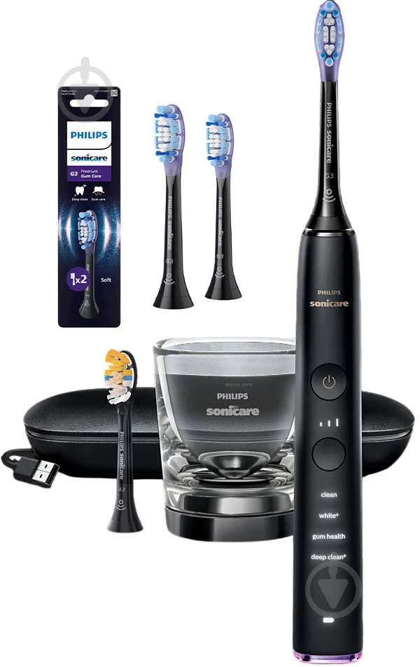 Набір Philips Sonicare Diamond Clean Smart 9400 електрична зубна щітка HX9917/89 + насадки HX9052/88 - фото 1 Набір Philips Sonicare Diamond Clean Smart 9400 електрична зубна щітка HX9917/89 + насадки HX9052/88 - фото 1