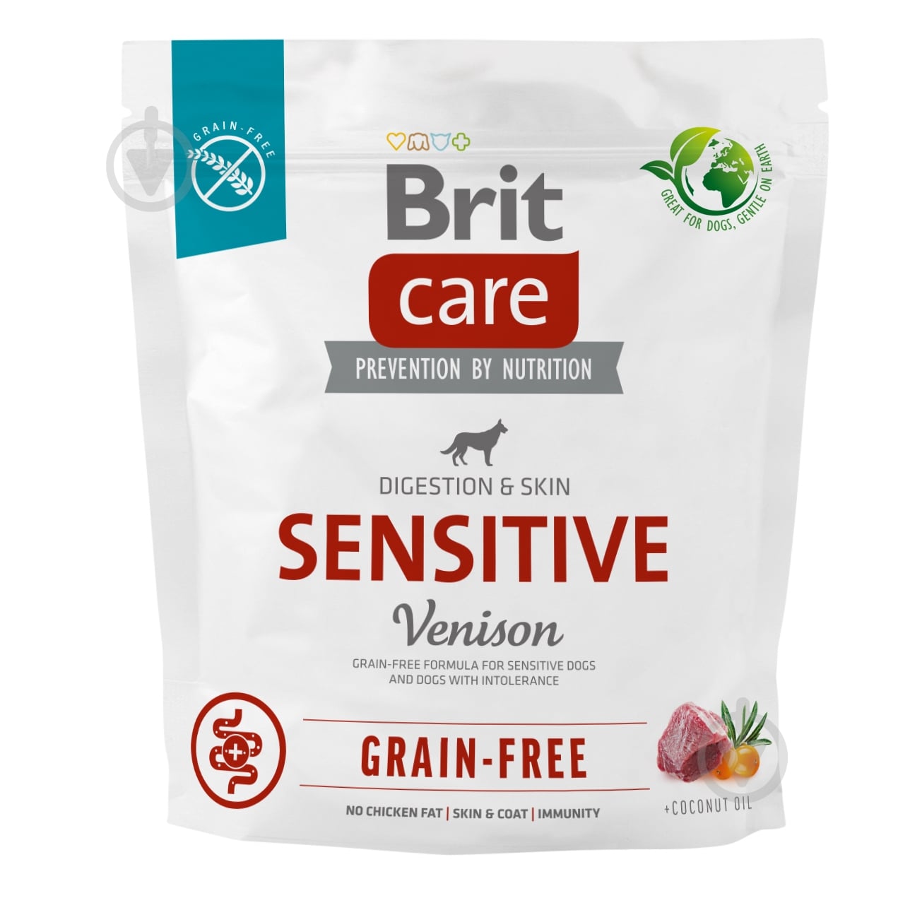 Корм сухий беззерновий для собак з чутливим травленням Brit Care з олениною 1 кг - фото 1