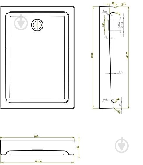 Поддон акриловый Ravak MODENA 110 - фото 2