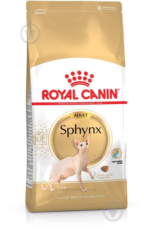 Корм сухой для взрослых кошек породы сфинкс Royal Canin Sphynx Adult домашняя птица, кукуруза 2 кг - фото 1