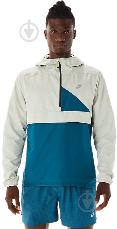 Ветровка Asics FUJITRAIL ANORAK 2011C382-407 р.S синяя - фото 1 Ветровка Asics FUJITRAIL ANORAK 2011C382-407 р.S синяя - фото 1
