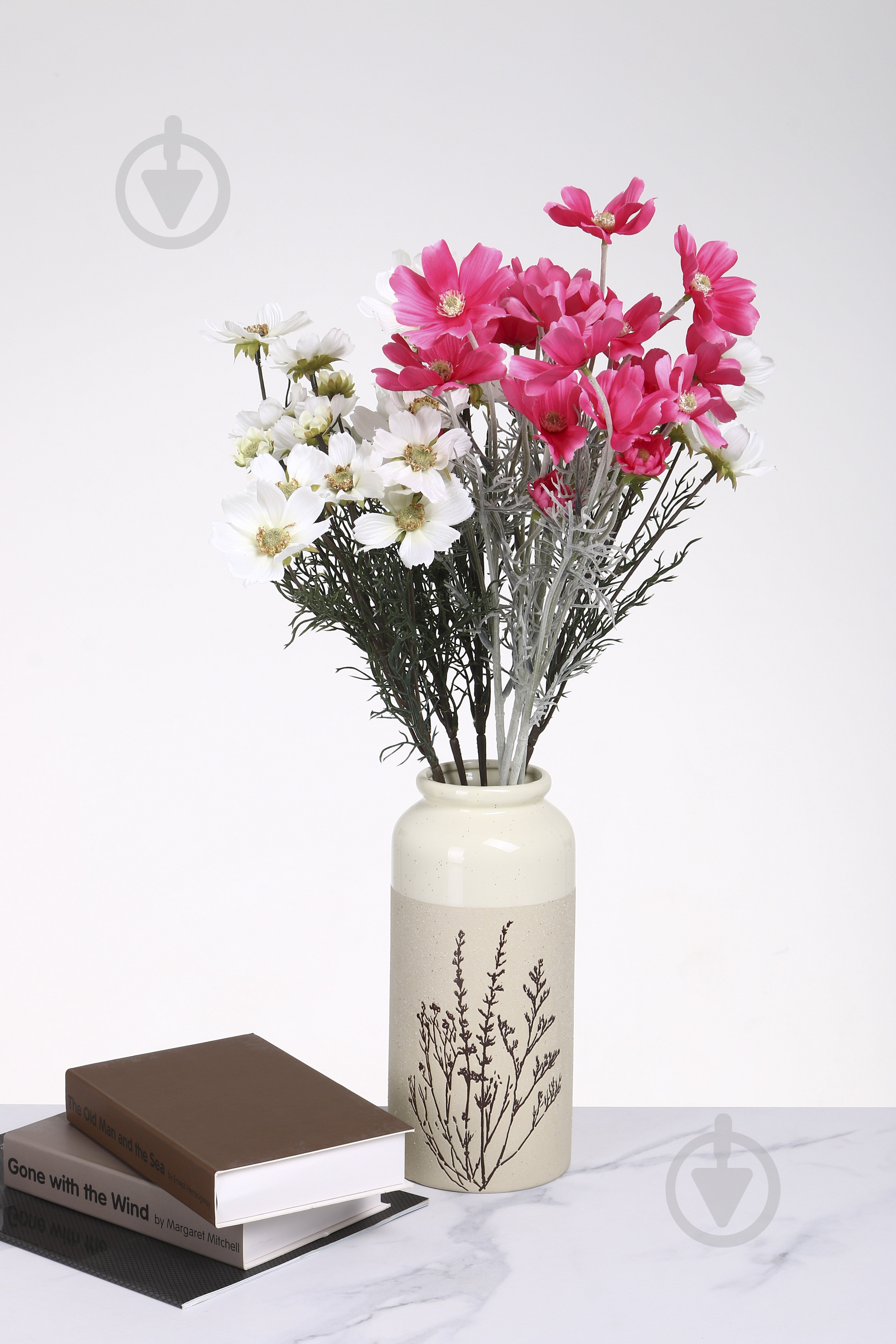 Ваза керамическая Лаванда 26 см бежевая SGC22K012-1 GU4004+Y0002 Vase - фото 4