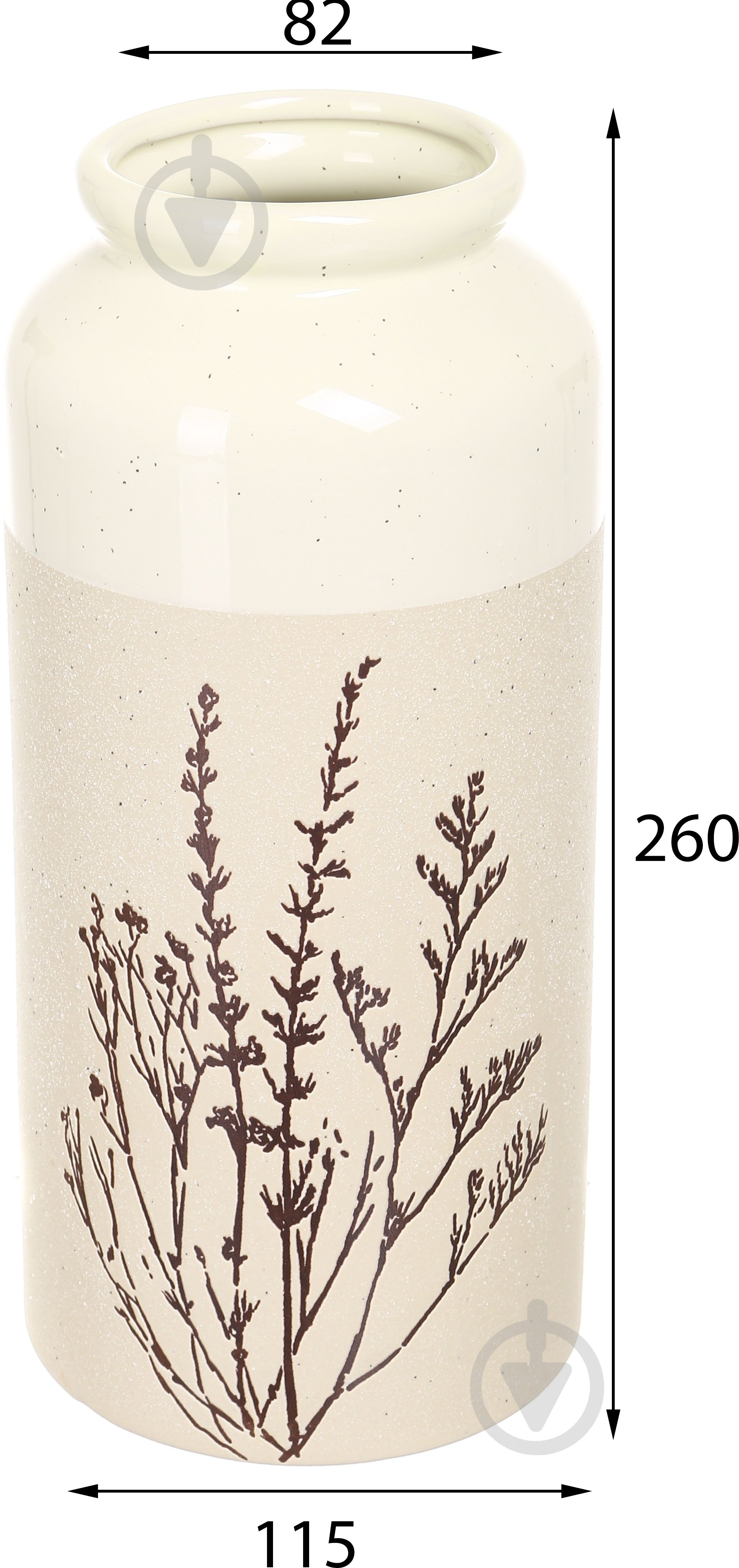 Ваза керамическая Лаванда 26 см бежевая SGC22K012-1 GU4004+Y0002 Vase - фото 3