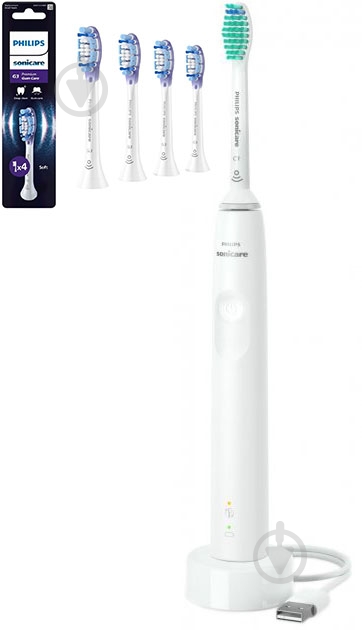 Електрична зубна щітка Philips Sonicare 3100 series HX3671/13 + насадки HX9054/87 - фото 1