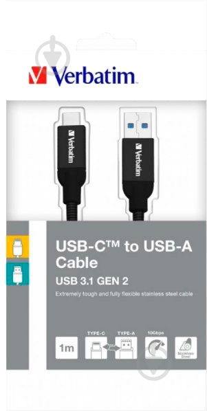 Дата-кабель Verbatim USB 2.0 AM – Lightning 1 м black (48871) - фото 3