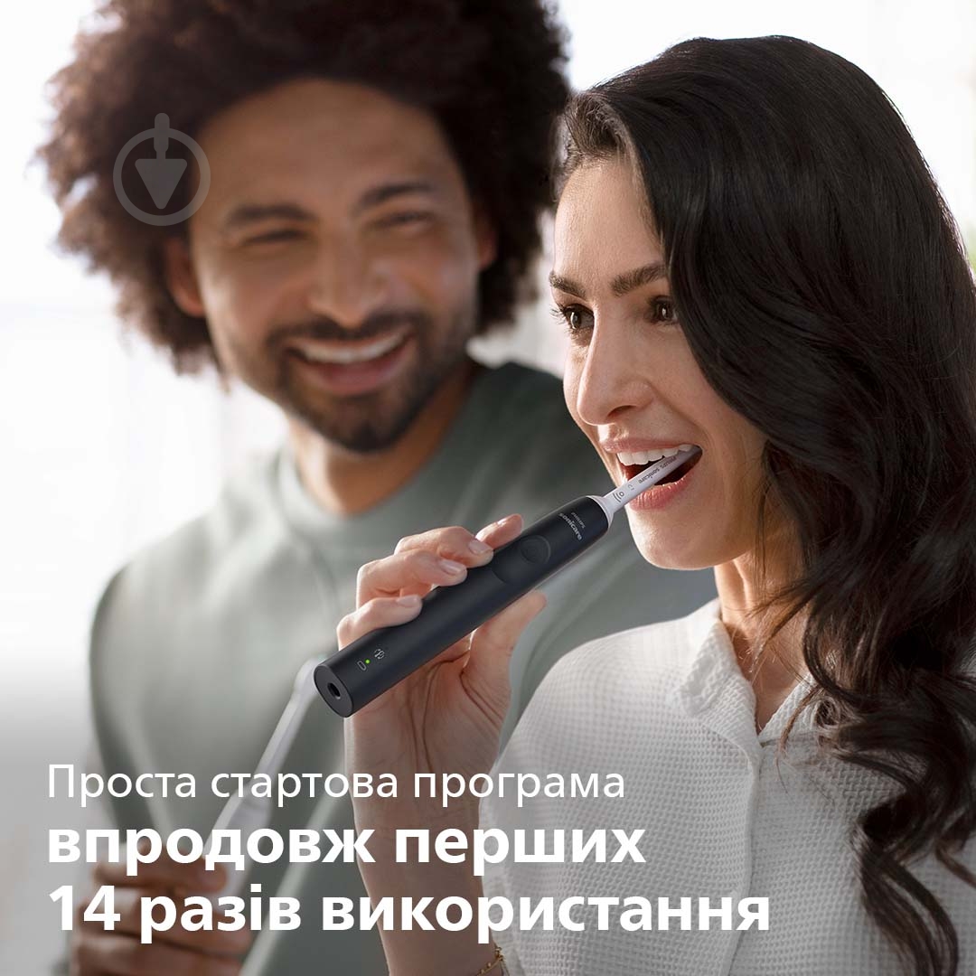 Електрична зубна щітка Philips Sonicare 3100 HX3673/14 + насадки HX9054/88 - фото 14