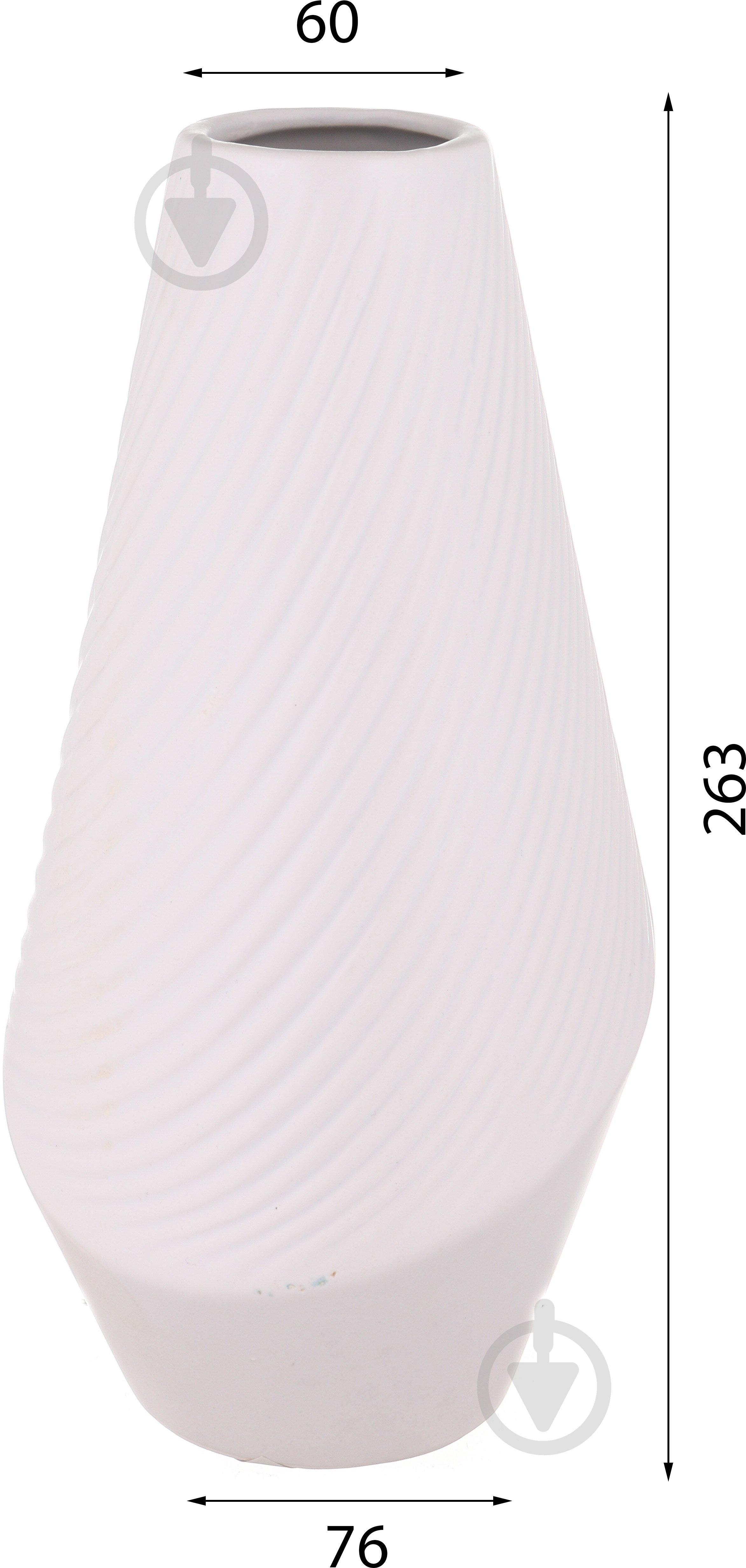 Ваза Тепін керамічна DLP23122A 26,3 см біла DLP23122A - фото 4