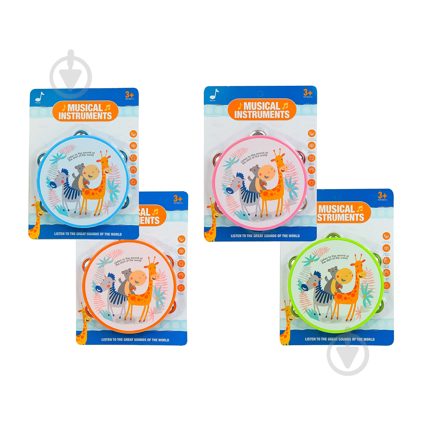 Бубен 6806E 4 цвета в ассортименте - фото 1