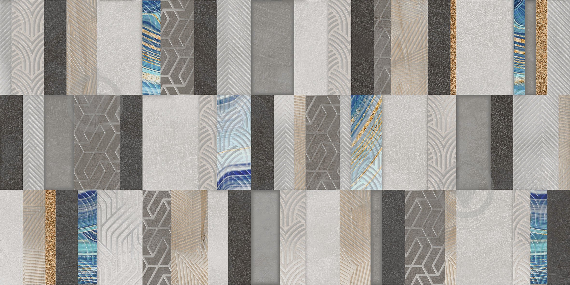 Декор Allore Group Aura Mosaic MIX W\DEC M NR Mat 30,8x60,8 см - фото 3