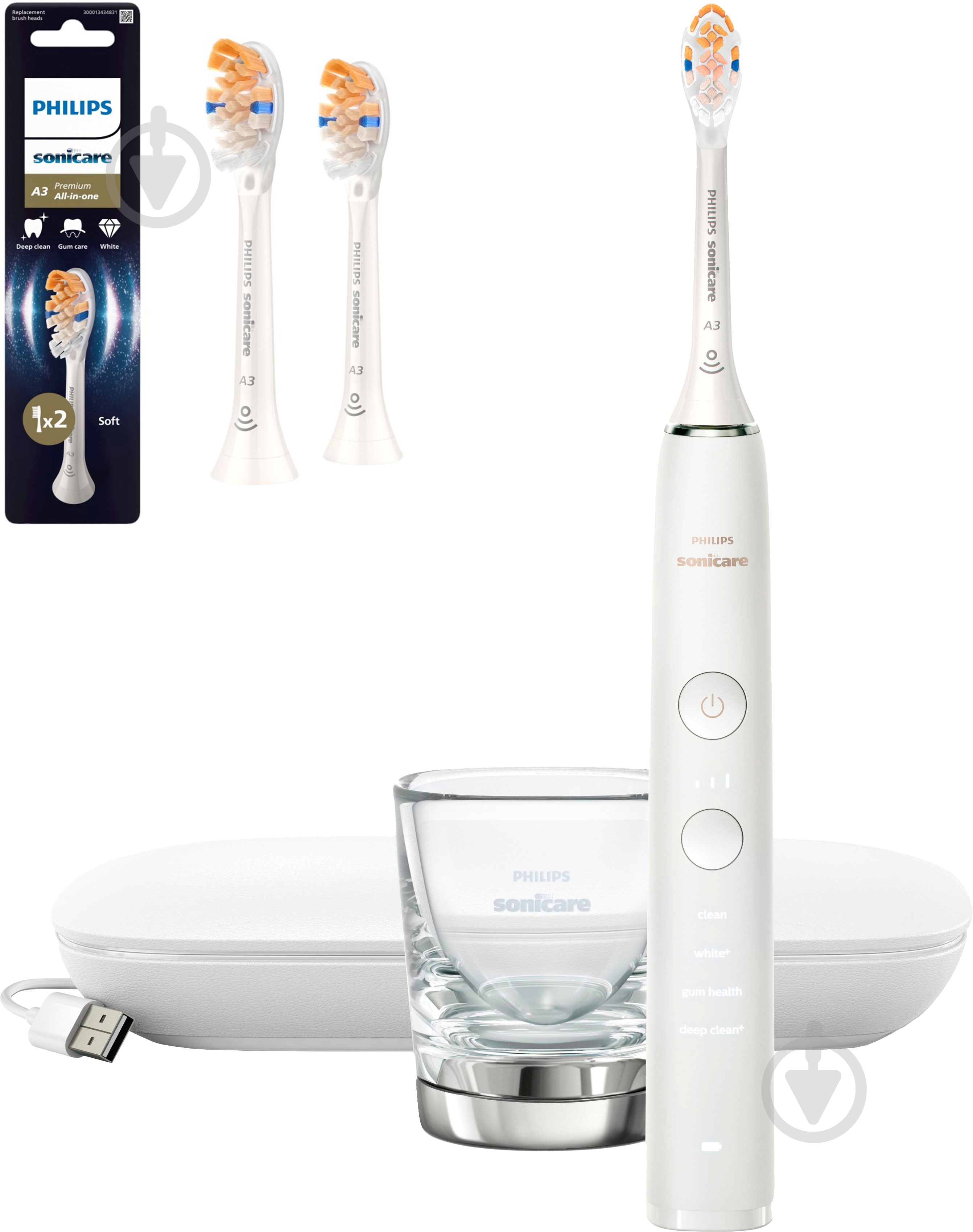 Набір Philips Series 9000 Електрична зубна щітка HX9911/19 + насадки HX9092/87 - фото 1 Набір Philips Series 9000 Електрична зубна щітка HX9911/19 + насадки HX9092/87 - фото 1