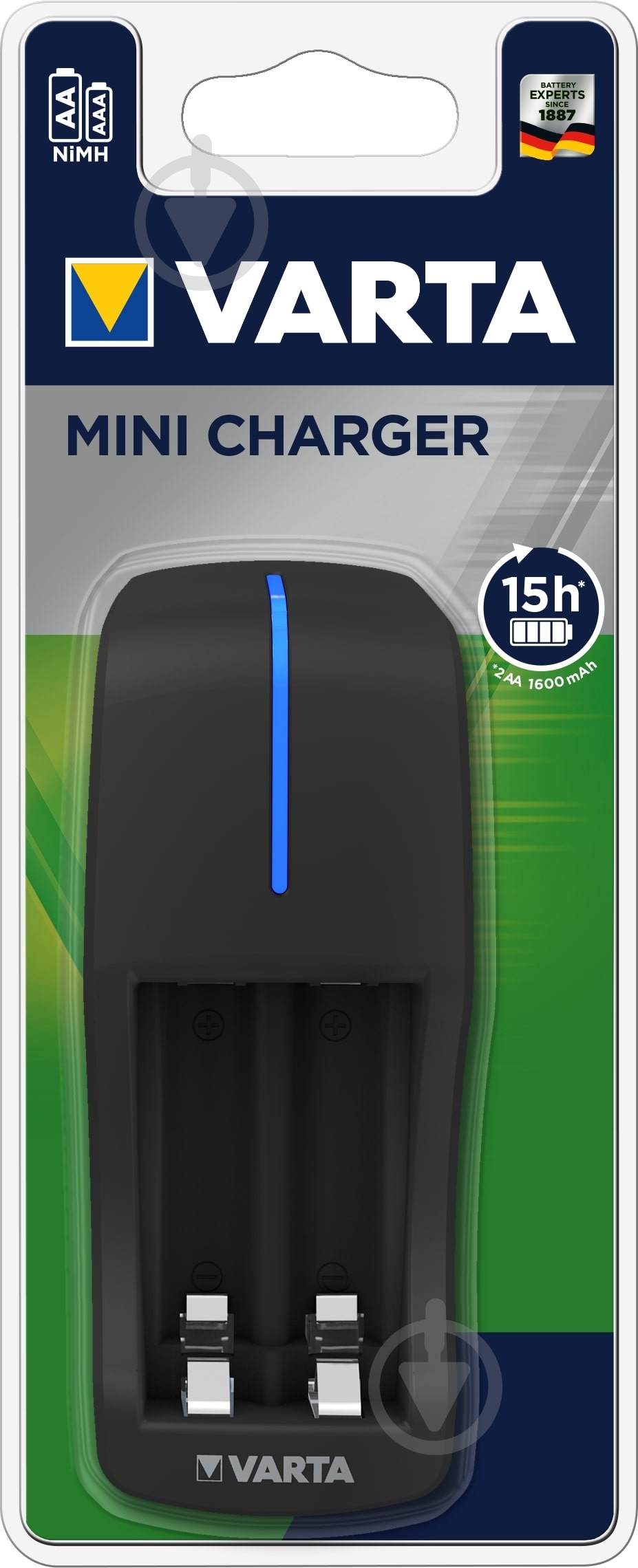 Зарядное устройство Varta Mini Charger AA (пальчиковые) 1 шт. (57646101401) - фото 1 Зарядное устройство Varta Mini Charger AA (пальчиковые) 1 шт. (57646101401) - фото 1