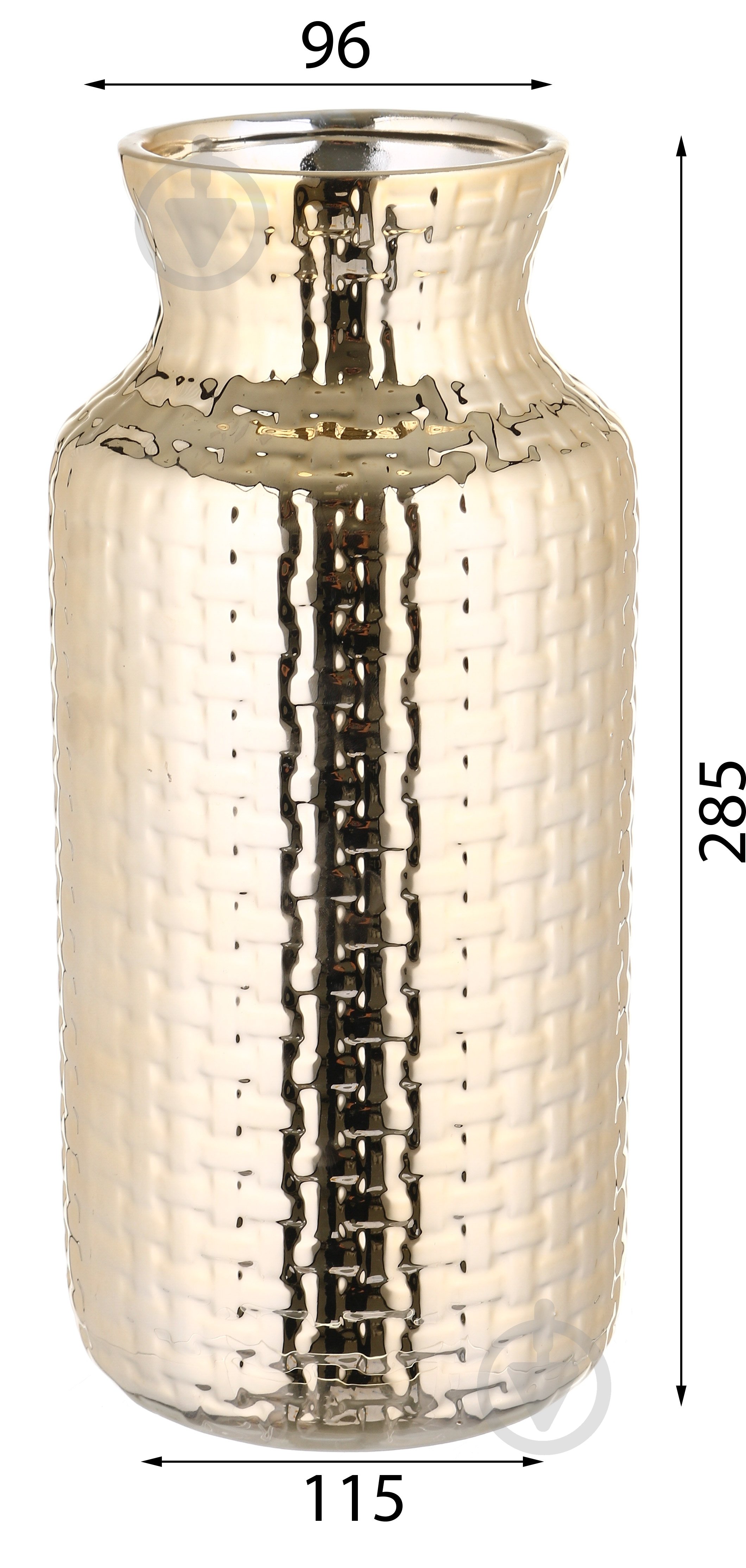 Ваза керамическая Минелли 28,5 см золотая DLP19273BA-1 GOLD COLOR - фото 3 Ваза керамическая Минелли 28,5 см золотая DLP19273BA-1 GOLD COLOR - фото 3