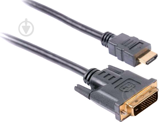 Кабель мультимедийный Vinga HDMI – DVI 5 м black (VCPHDMIDVI5) - фото 1