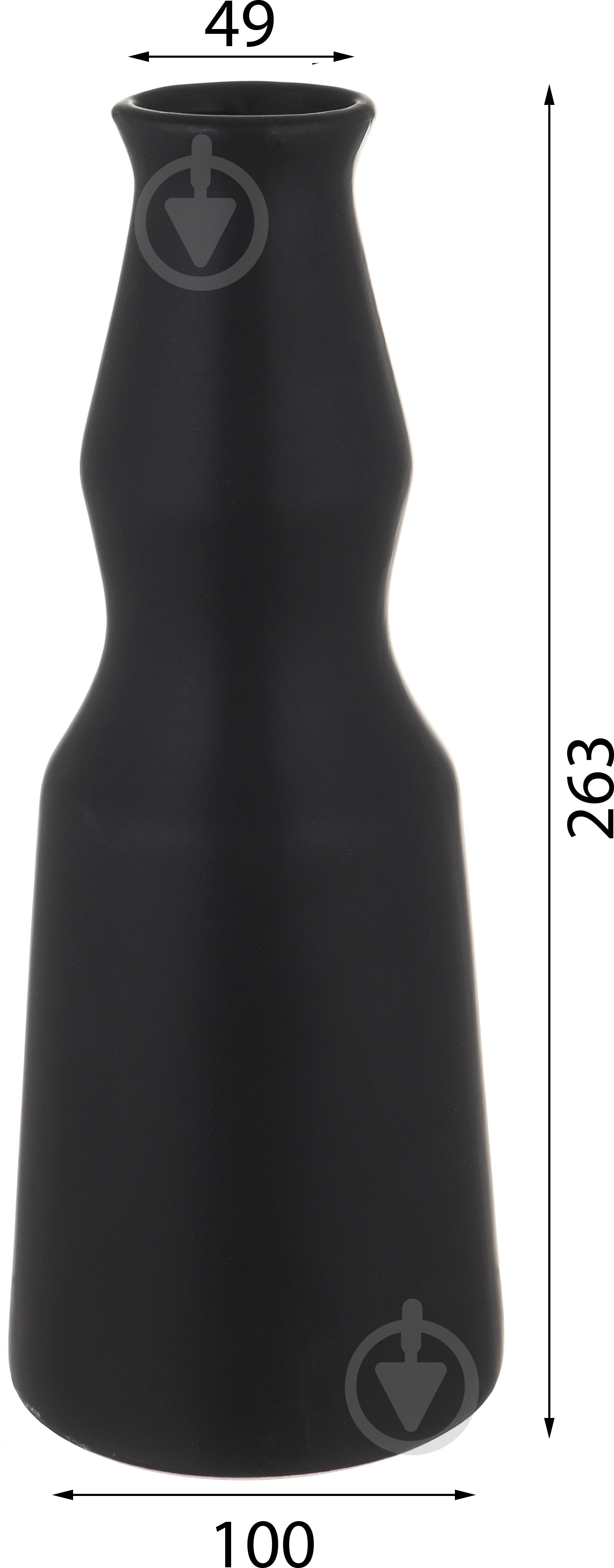 Ваза Мерида керамическая DLP23247B 26,3 см черная DLP23247B - фото 3
