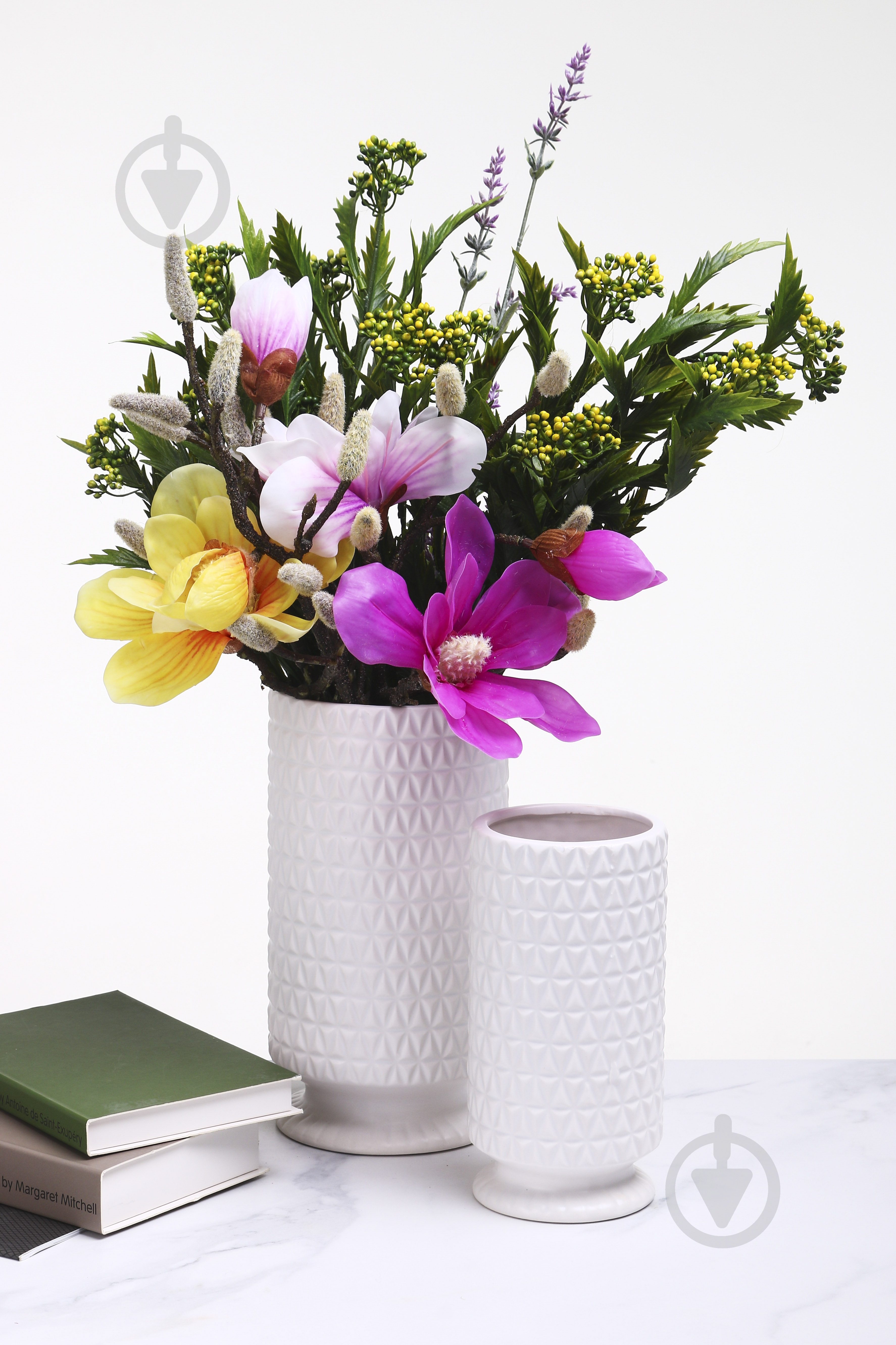 Ваза Холиско керамическая DLP2356A-1 24,5 см белая DLP2356A-1 - фото 5