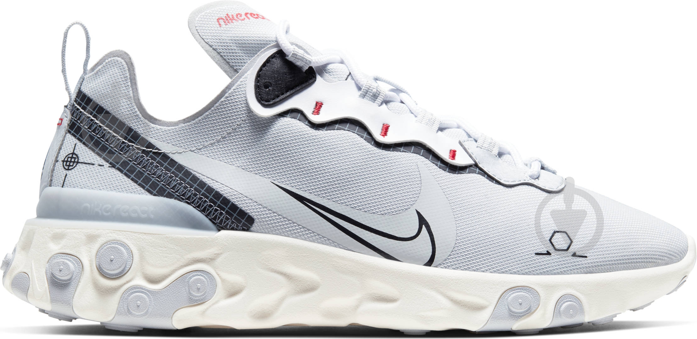 Кроссовки мужские демисезонные Nike React Element 55 CU3009-002 р.42 белые - фото 3