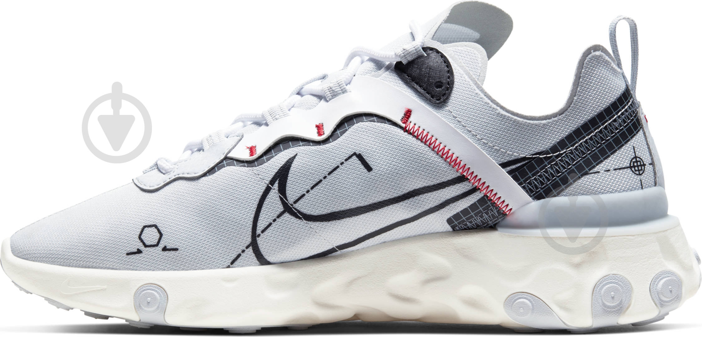 Кроссовки мужские демисезонные Nike React Element 55 CU3009-002 р.42 белые - фото 6