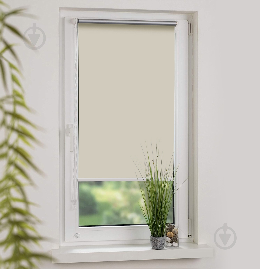 Ролета мини термо (blackout) Rollotex с фиксацией под наклон BOSTON ваниль 86x210 см - фото 4