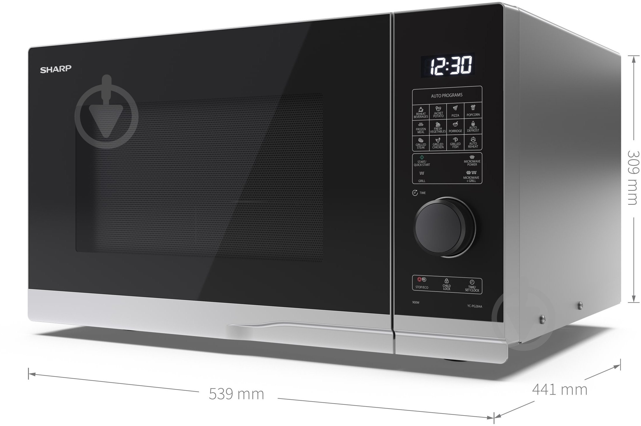 Микроволновая печь Sharp YC-PG254AE-S - фото 4