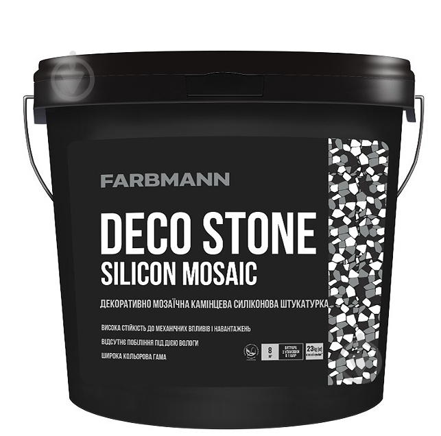 Декоративна штукатурка мозаїчна Farbmann Deco Stone Silicon Mosaic Прага 0946 23 кг - фото 2 Декоративна штукатурка мозаїчна Farbmann Deco Stone Silicon Mosaic Прага 0946 23 кг - фото 2