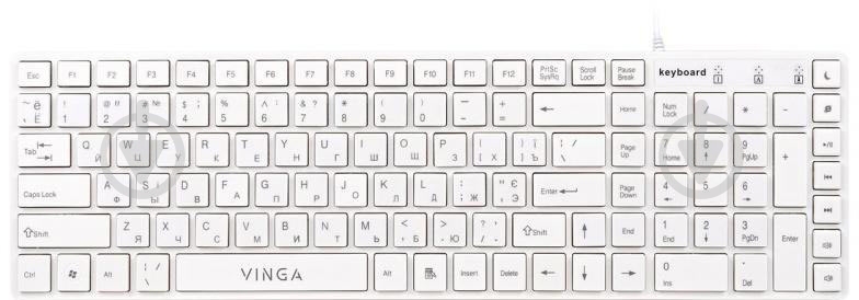 Клавиатура Vinga KB820 (KB820White) white - фото 1 Клавиатура Vinga KB820 (KB820White) white - фото 1