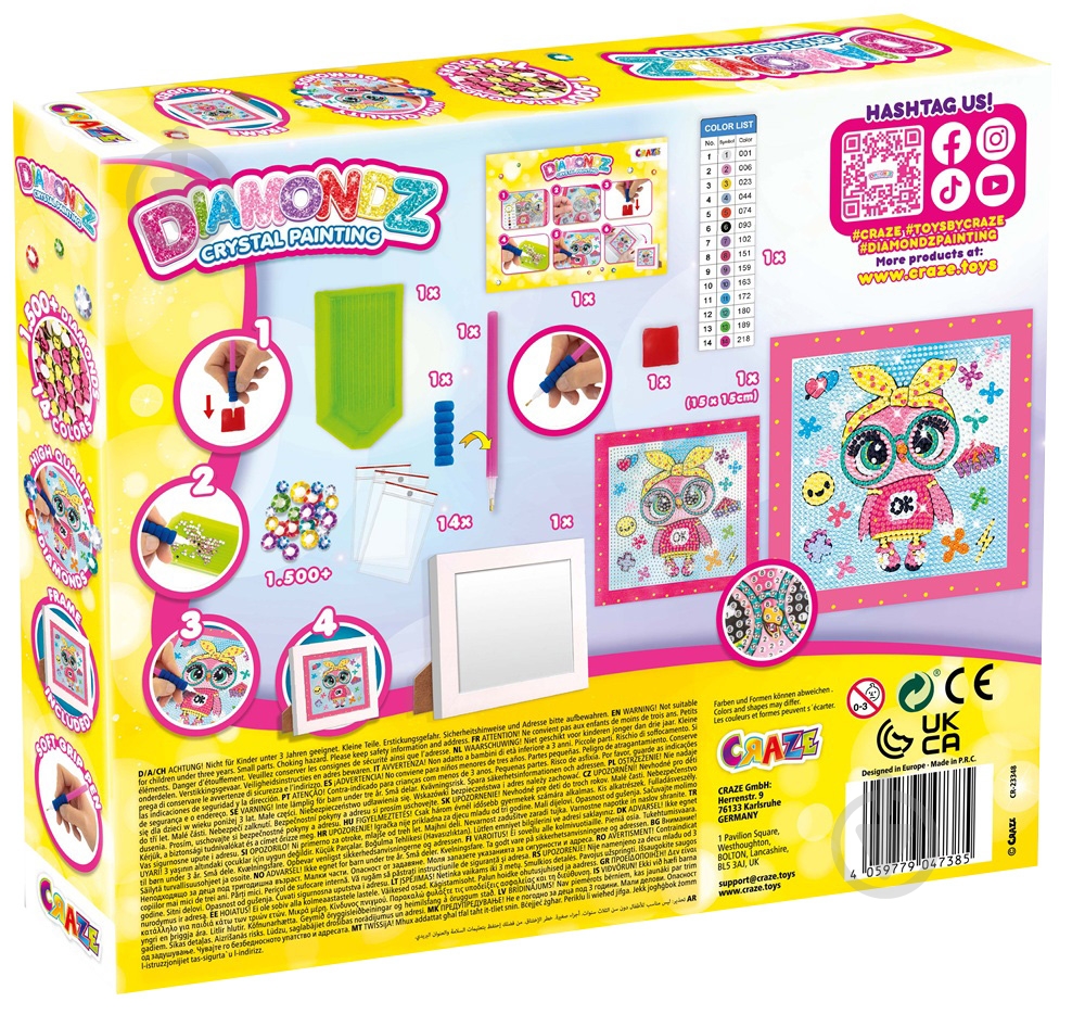 Мозаика CRAZE Сова зі стразами 47385 - фото 2