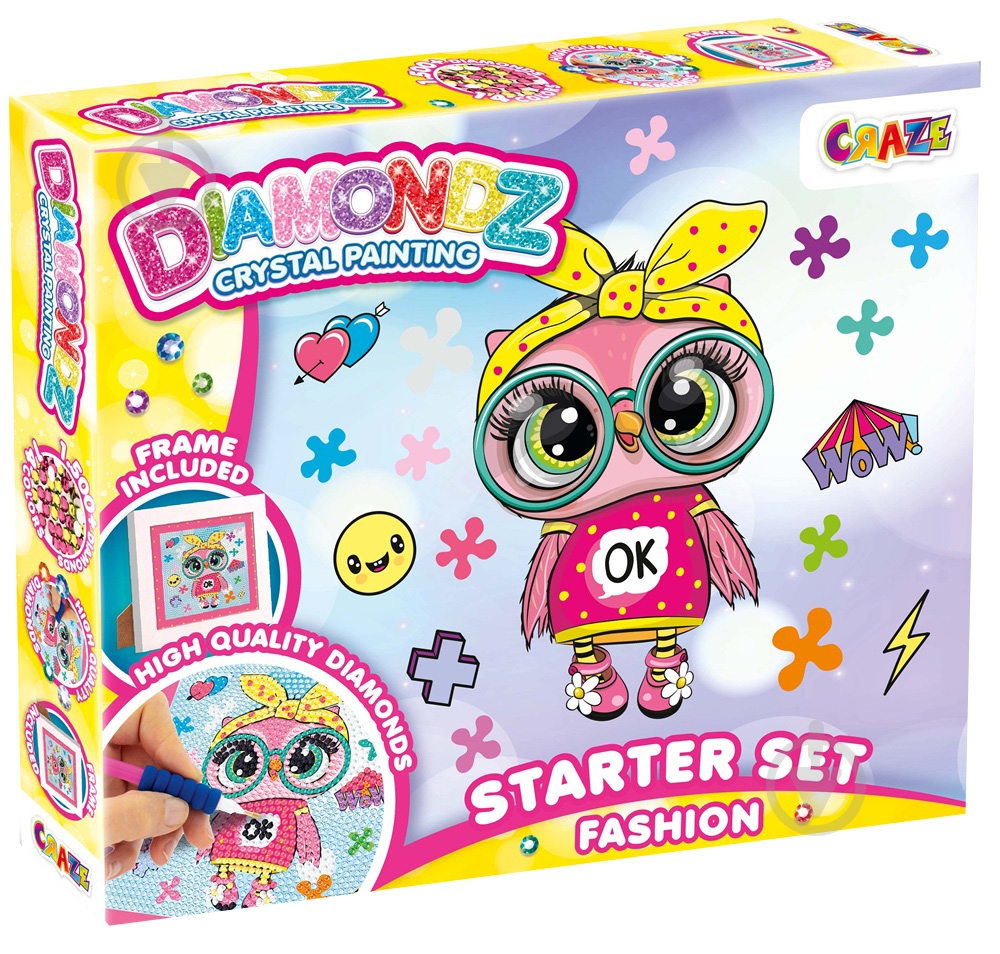 Мозаика CRAZE Сова зі стразами 47385 - фото 1